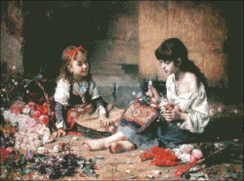 Young Flower Girls