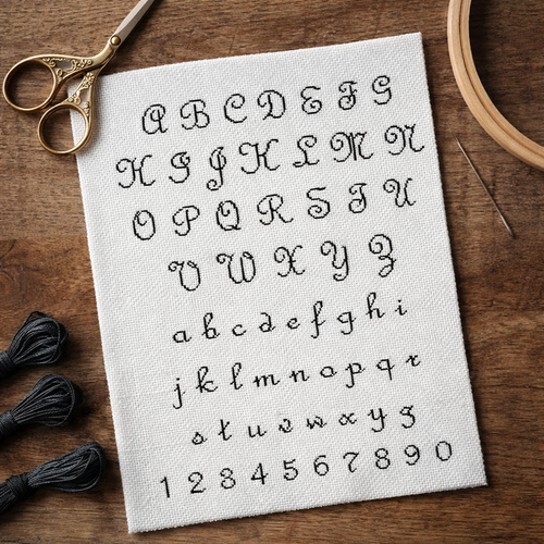French Script Alphabet