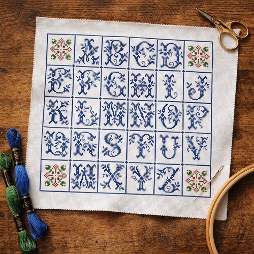 Alphabet Sampler Vines