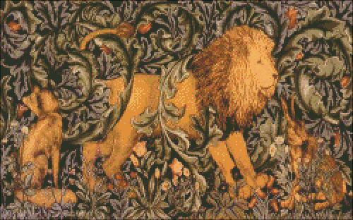 Lion in the Forest (Detail)
