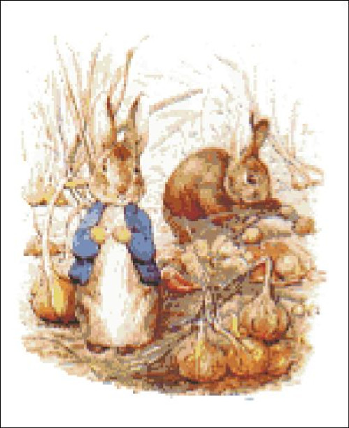 Benjamin and Peter Rabbit in the Onion Patch