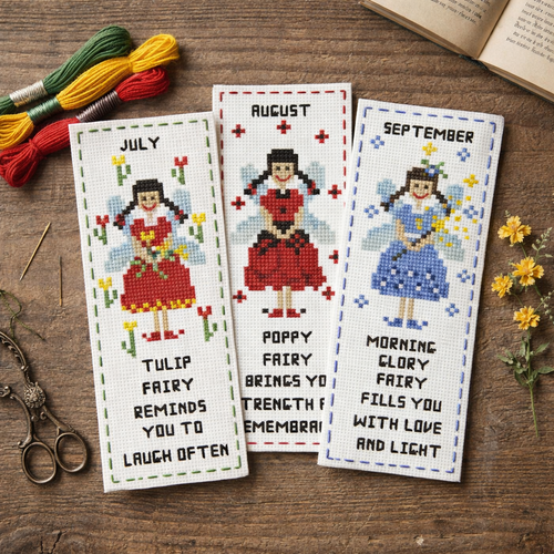 Flower Fairy Bookmark July to September