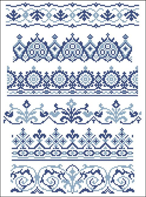Bordersページ Border Motifs 007 (Geometric) - PinoyStitch