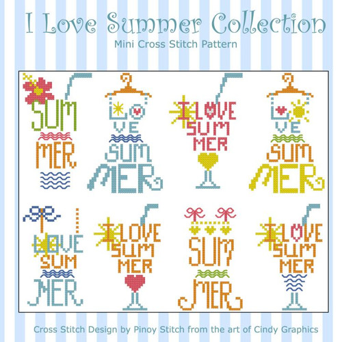 I Love Summer Cross Stitch Collection - PinoyStitch