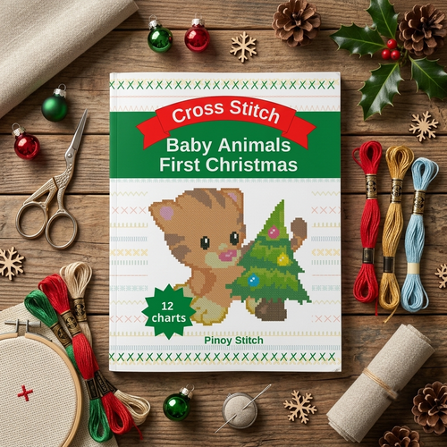 Cross Stitch Animal Pattern Book Baby Animals First Christmas 12 Counted Cross Stitch Patterns