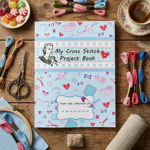 Cross Stitch Project Notebook Cross Stitch Journal Track & Document Stitching Patterns Needlework Gift for Cross Stitch
