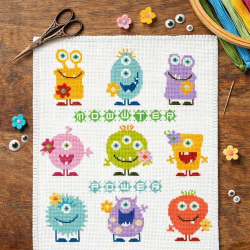 Monster Flower Power Pastels