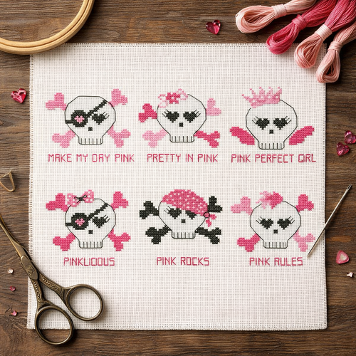 Pink Skulls Minis