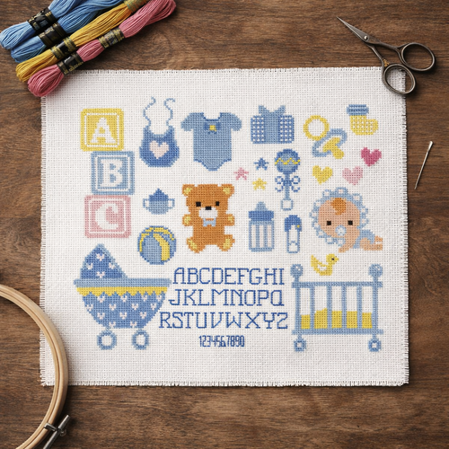 Baby Sampler Blue