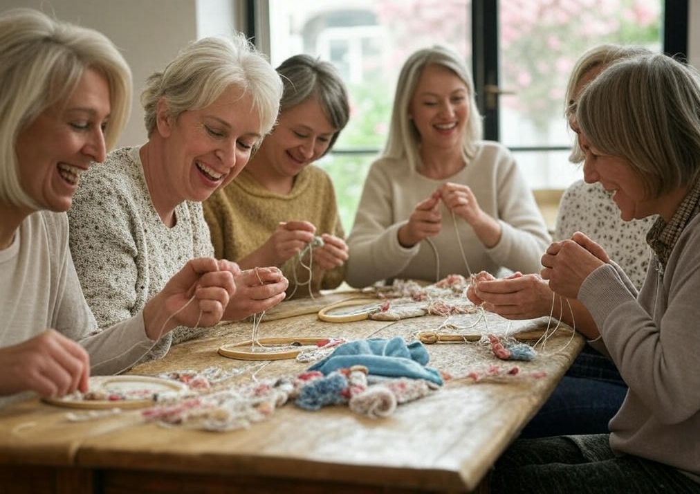 Springtime Stitching: Blooming with Laughter