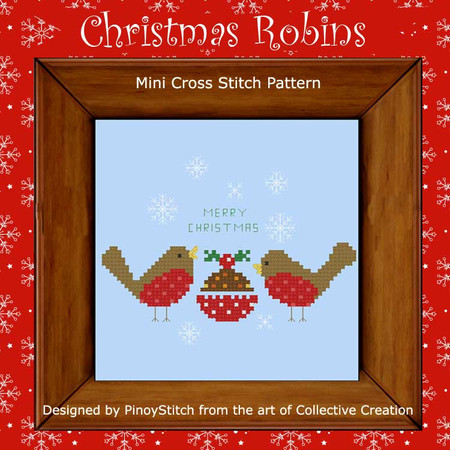Christmas Robins cross stitch pattern