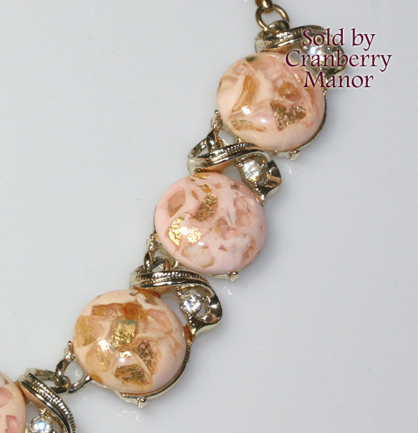Coro Confetti Lucite Rhinestone Choker 