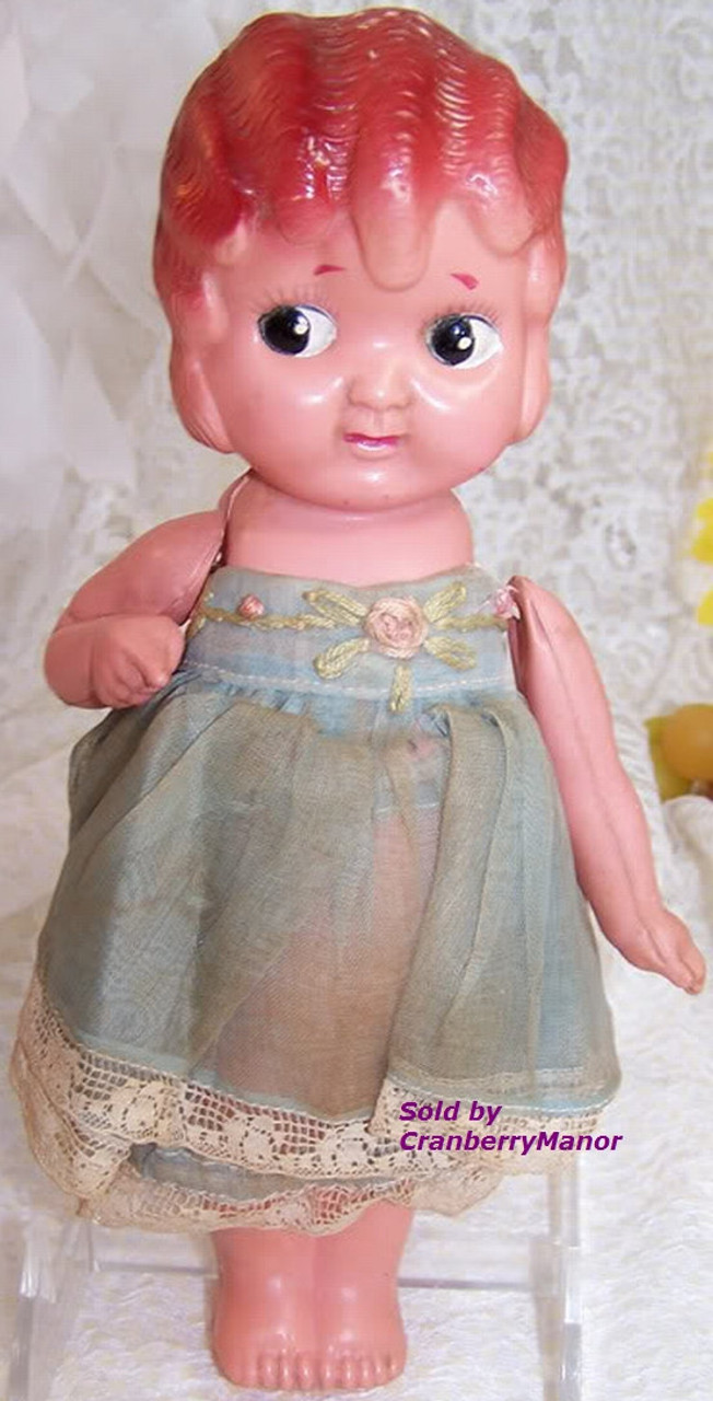 Plastic Kewpie Carnival Game Prize Flapper Toy Doll from Japan -  CranberryManor Fine Antiques & Vintage Collectibles