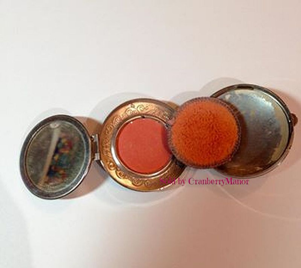 アメリカンヴィンテージ Richard Hudnut パウダーコンパクト ミラー Richard Hudnut Compact Antique Deauville Tri-fold Makeup