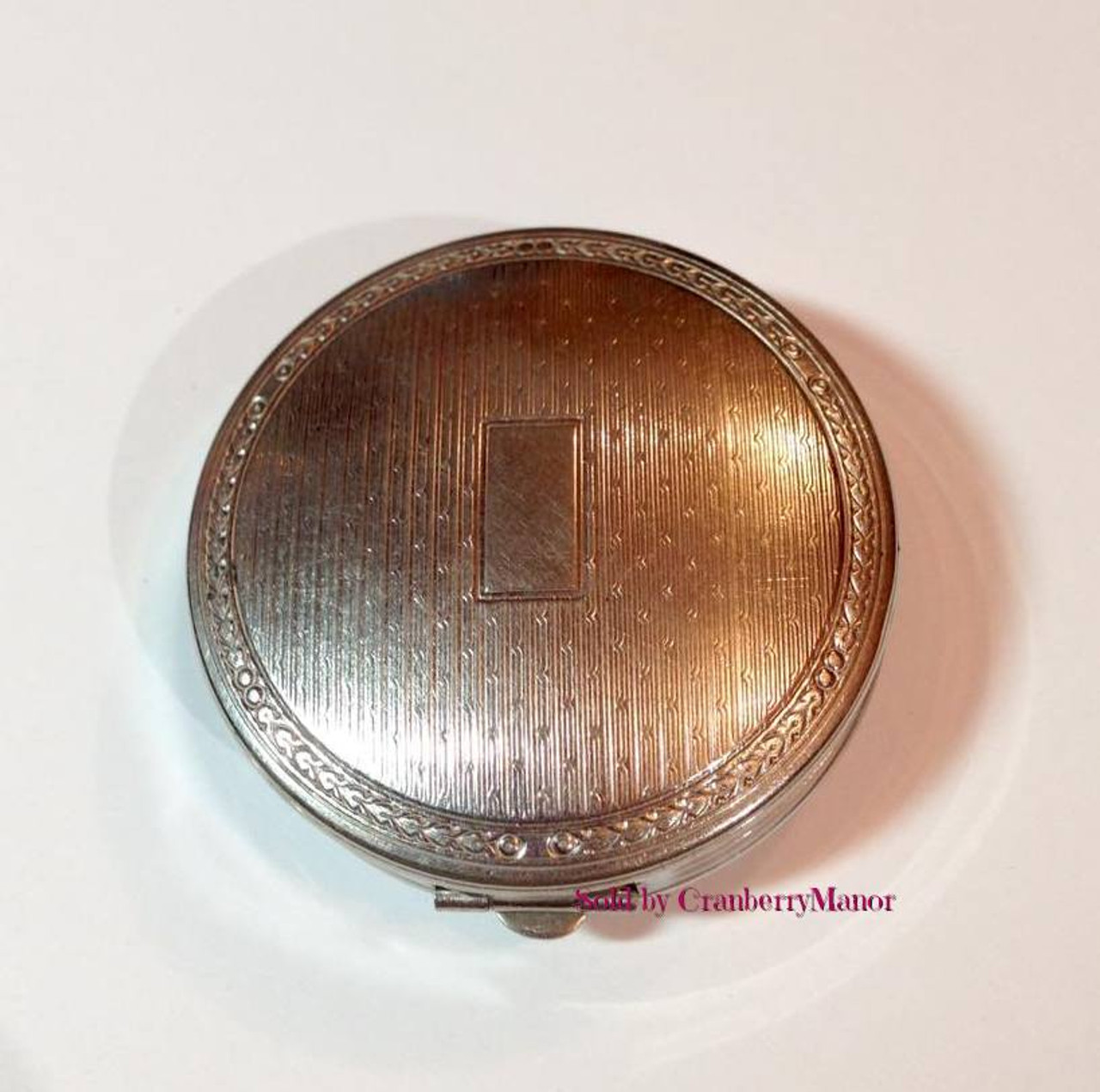 Richard Hudnut Deauville Tri-fold Compact Makeup Puff Mirror Vintage  Antique Designer