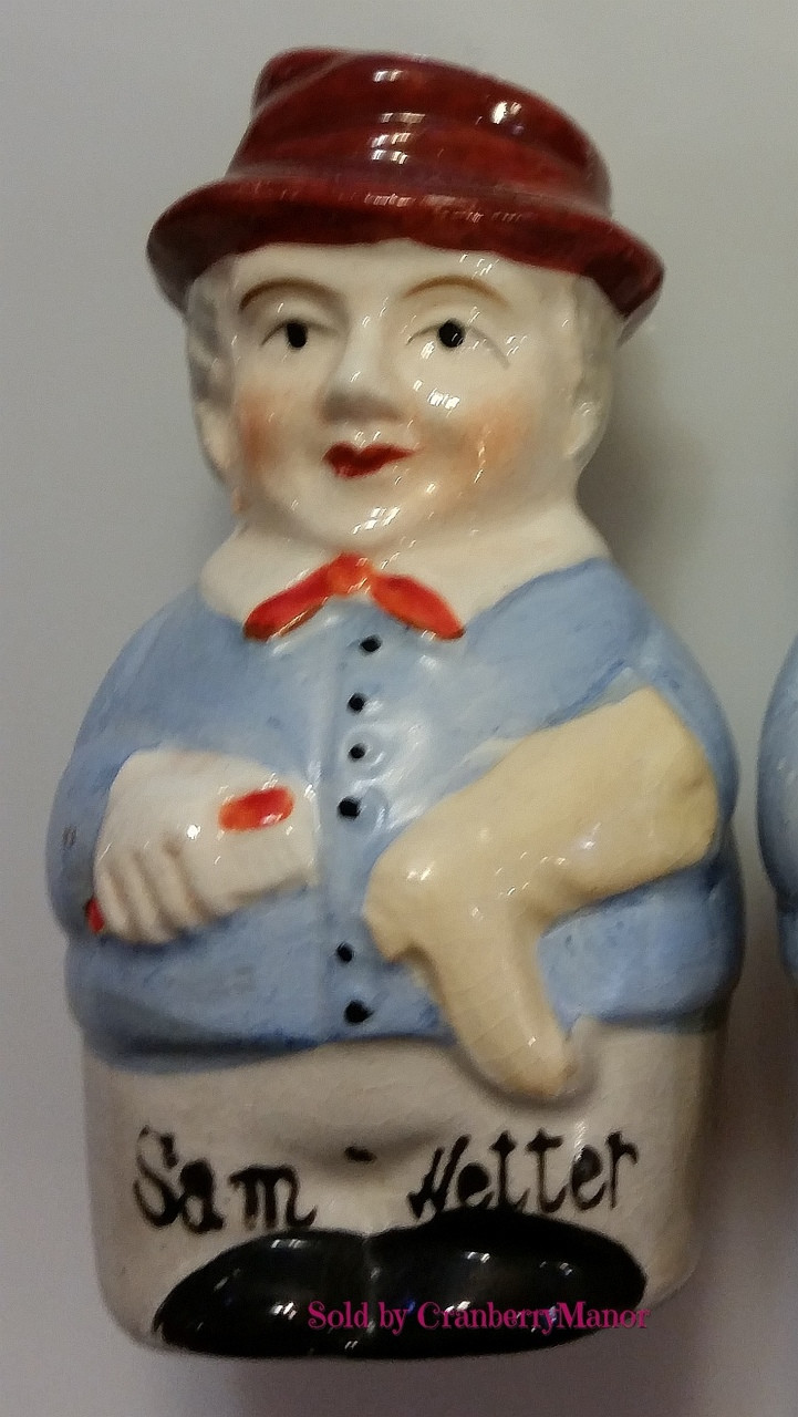 Sam Weller Salt Pepper Shaker Dickens Pickwick Papers Shoeshine