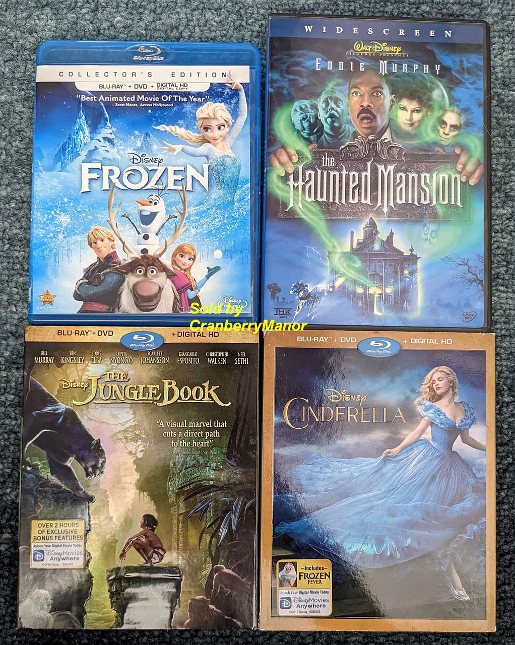 Lot 4 Disney Family Kids Movies DVD Blu-ray