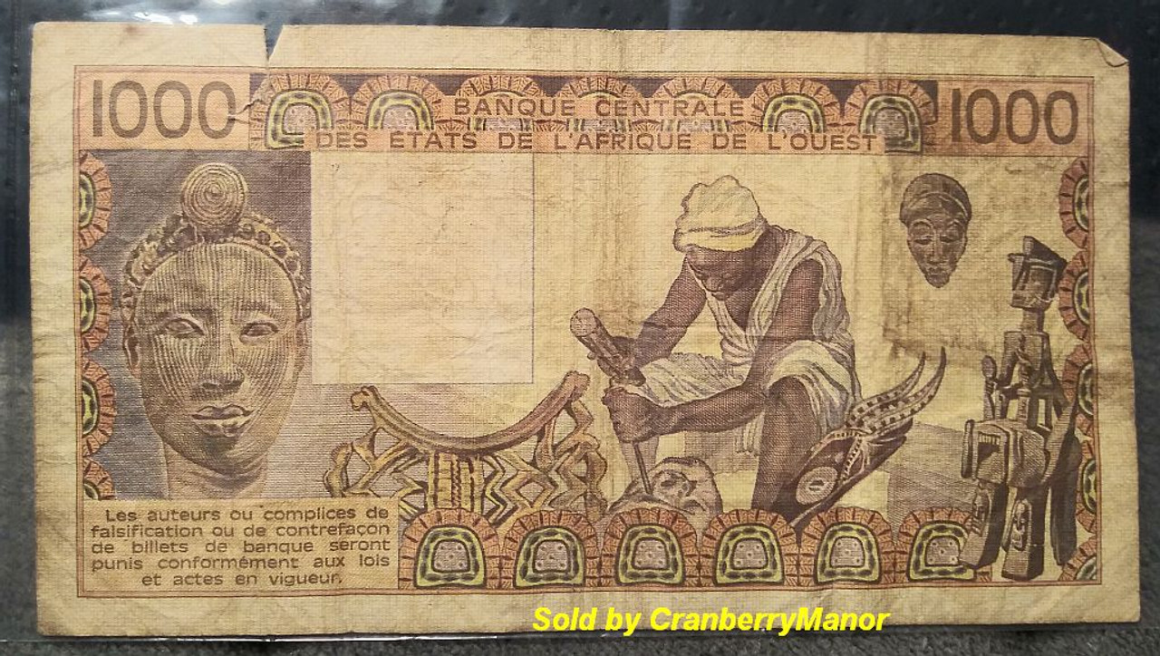 1000 Mille Francs West African States Banque Centrale