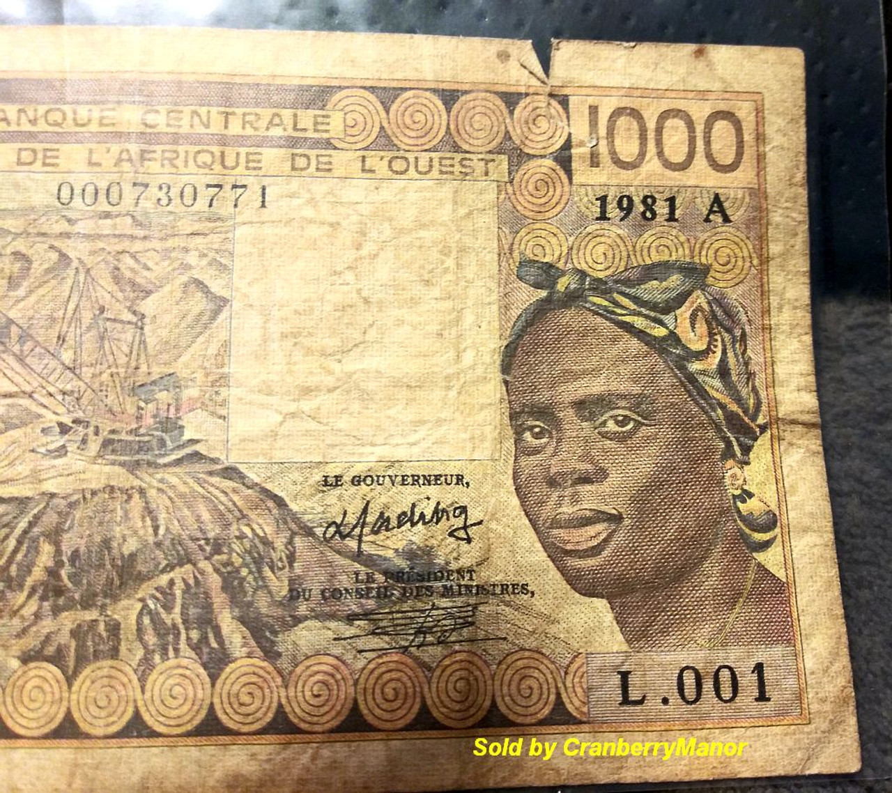 1000 Mille Francs West African States Banque Centrale