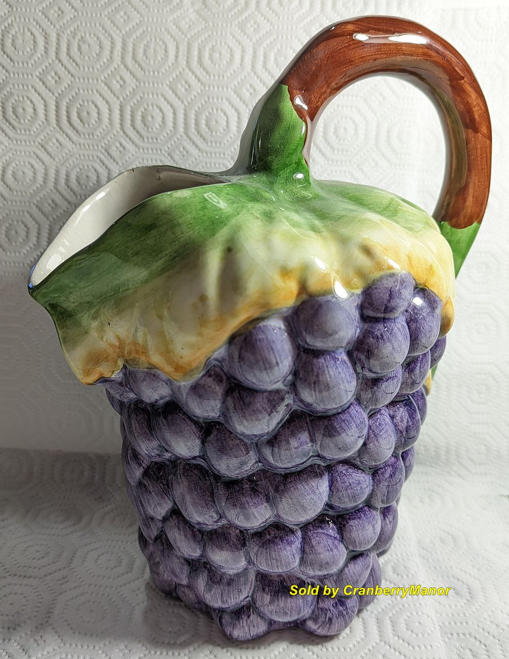 Jay Willfred Andrea Sadek Pitcher Purple Grape Kitschy Ceramic