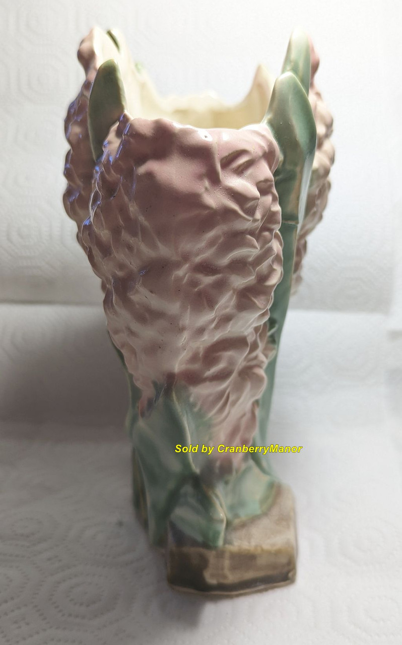 McCoy Vase Pink Hyacinth Flower Vintage Mid Century Designer USA