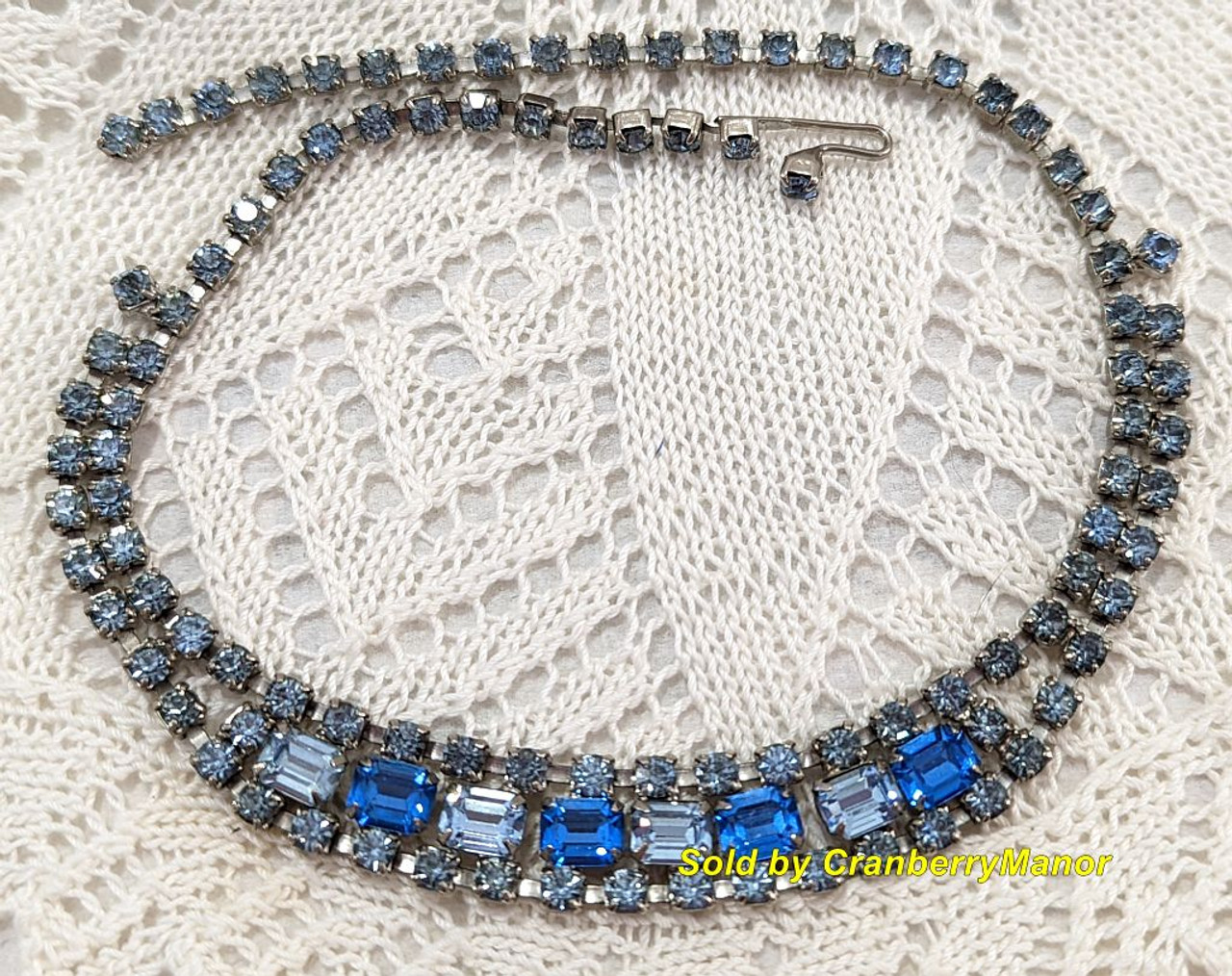 Simple Elegant Women Single Big Blue Rhinestone Pendant Necklace Chain  Jewelry - Walmart.com