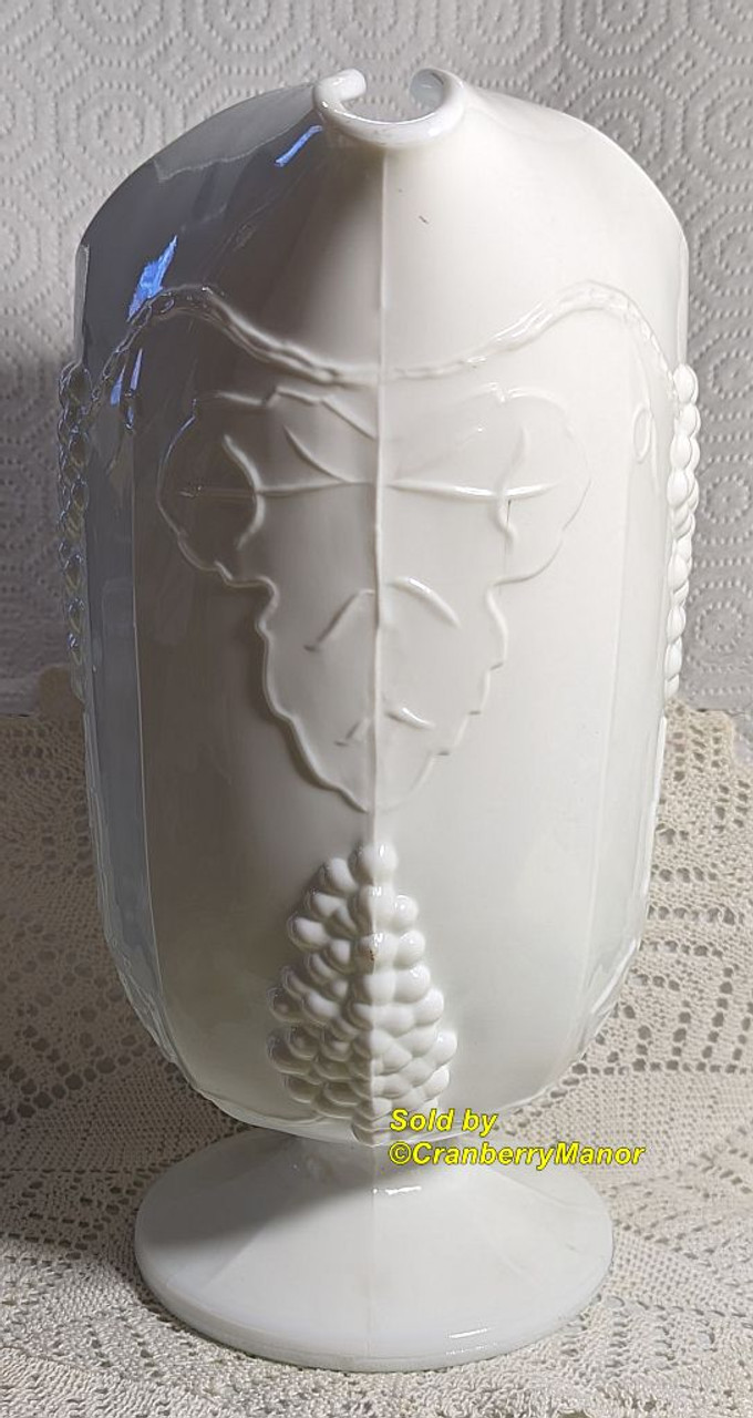 Milk Glass Pitcher. Colony Harvest Grape Pattern Pitcher With Ice