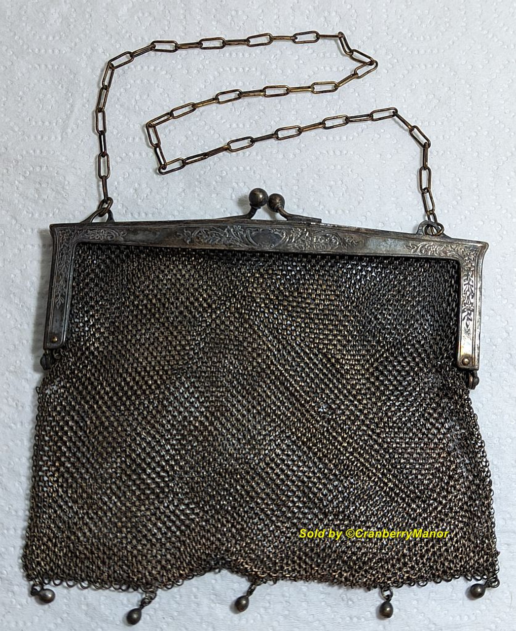 Antique Silver Chainmail Purse - Kichy