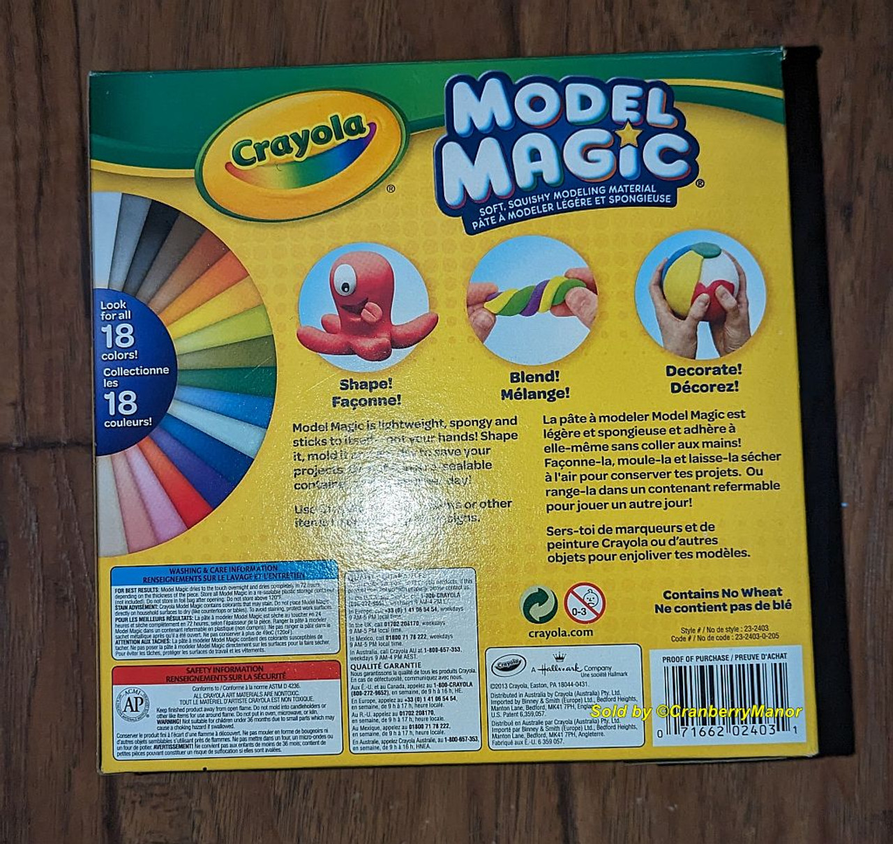 Crayola Model Magic 8 Assorted Color Modeling Compound NOS NIP with Box -  CranberryManor Fine Antiques & Vintage Collectibles