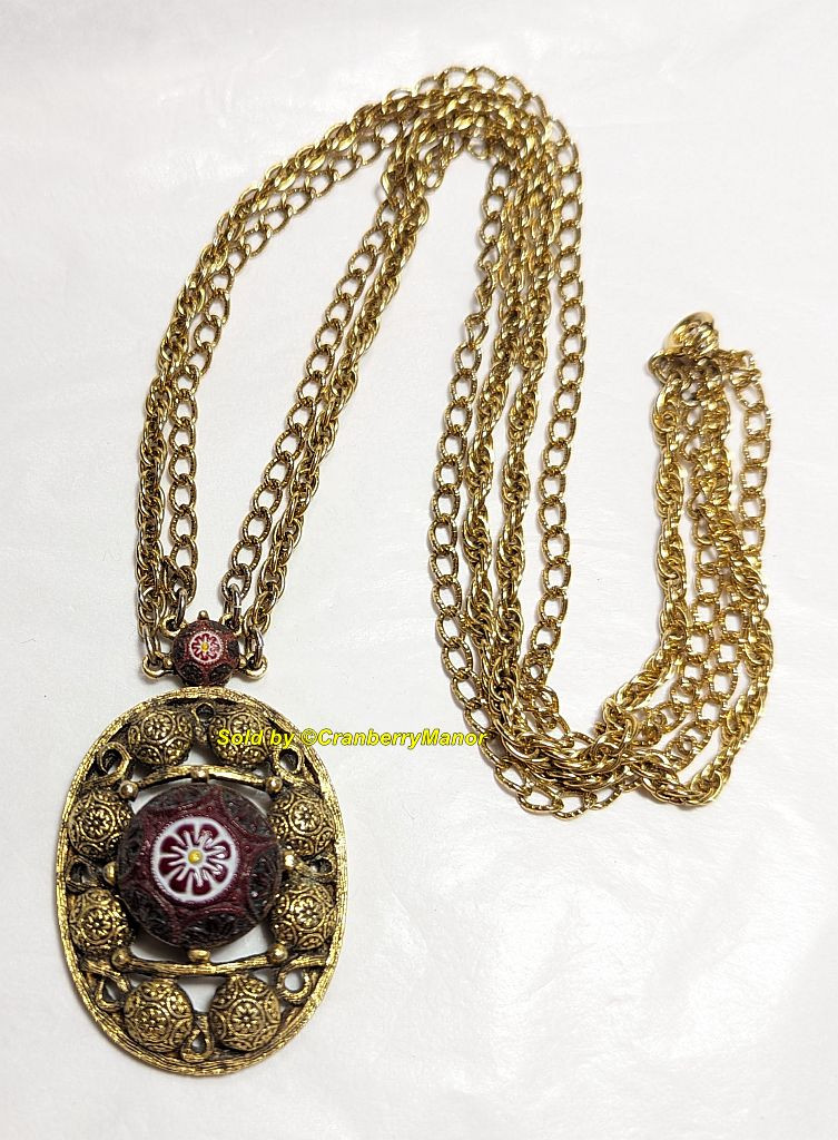 Juliana D&E Celebrity Moroccan Matrix Pendant Necklace Vintage