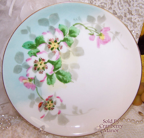 Hutschenreuther Selb Bavaria Flower Plate Antique Stouffer Germany Vintage