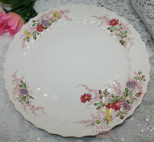 Copeland Spode Plate Fairy Dell Chop Platter Vintage Designer Earthenware