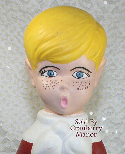 Christmas Choir Boy Blonde Vintage Studio Figurine 