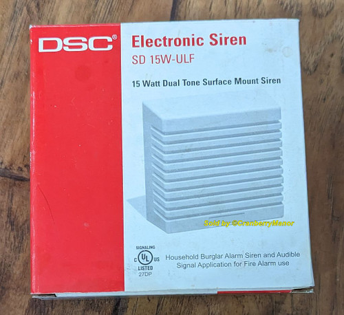 DSC Electronic Siren 15-Watt Dual Tone Surface Mount Alarm SD 15W-ULF