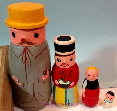 vintage japanese nesting dolls