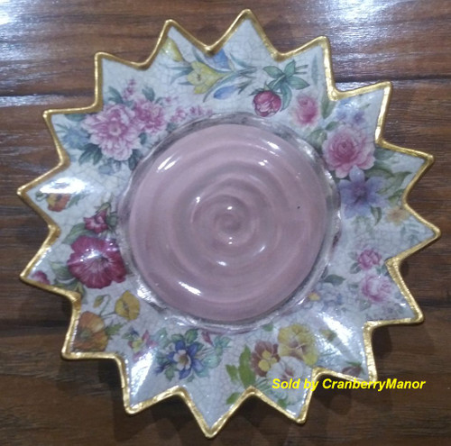 Mackenzie Childs Star / Sun Art Pottery Plate Vintage Designer Earthenware