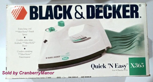 Black and Decker Quick & Easy X365 Iron, Vintage