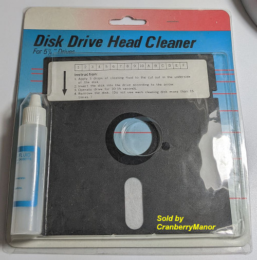 5.25 Floppy Disk Drive Head Cleaner, Vintage NOS NIB