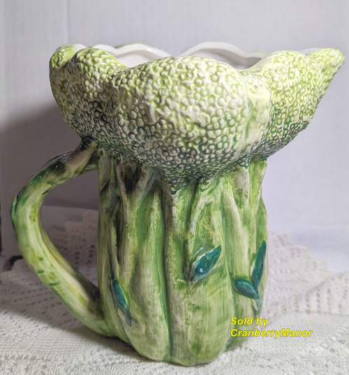 Seymour Mann Pitcher Les Vegetables Broccoli Ceramic Cup Vintage Designer Pottery