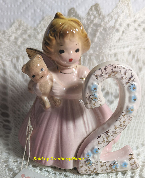 Josef Originals 2nd Birthday Angel Figurine Vintage Designer China