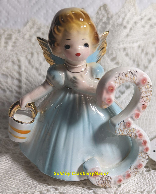 Josef Originals 3rd Birthday Angel Figurine Vintage Designer China