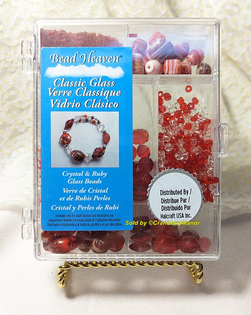 Halcraft Bead Heaven Classic Kit Crystal Ruby Glass NOS NIP