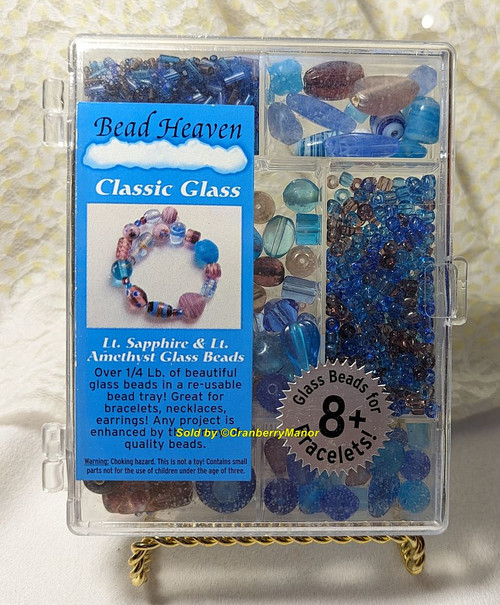 Halcraft Bead Heaven Classic Kit Sapphire Amethyst Glass NOS NIP