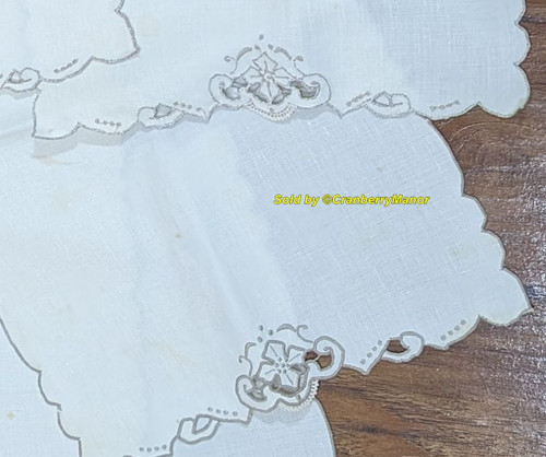 Crochet Embroider Placemat Handiwork Flower Openwork Cloth Vintage Linen Gift Lot 8