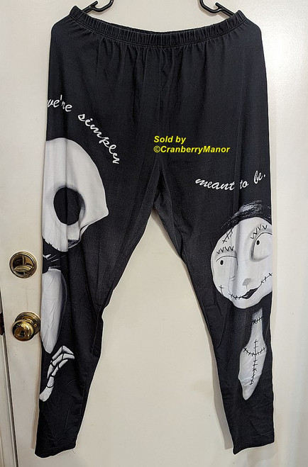 Disney Nightmare Before Christmas Legging We're Simply Meant To Be Jack Sally Clothing Gift