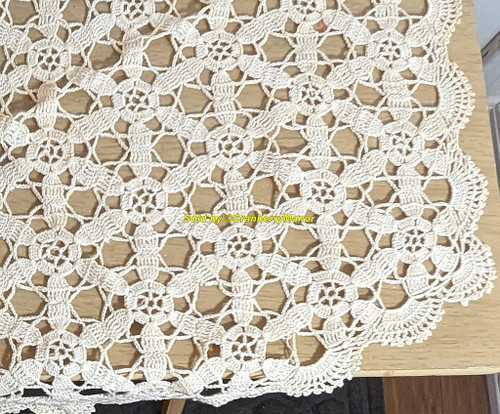 Ecru Hexagon Crochet Doily Off White 6 Sided Linen Vintage Cloth Gift Ecru Hexagon Crochet Doily Off White 6 Sided Linen Vintage Cloth Gift