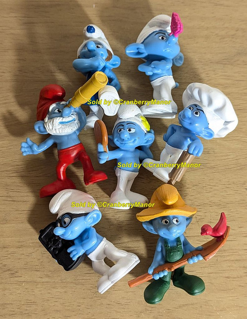 2011 Smurf Movie Doll McDonald's Happy Meal Toy Lot 7 Blue Gift