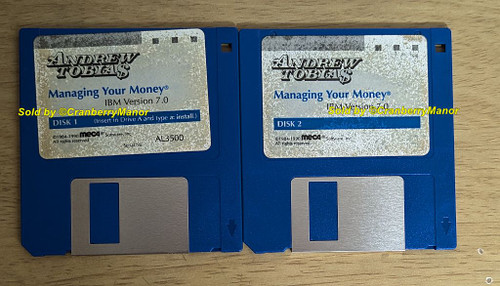 Andrew Tobias Managing Your Money Meca V7 3.5 Floppy Disc Vintage IBM Computer Software Gift Lot 2