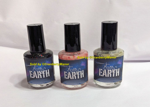 Starry Earth Indie Nail Polish NOS Artisan Glitter Lacquer Hand Blended Makeup Gift Lot 3
