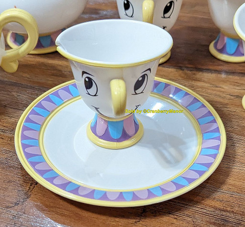 Disney Beauty & the Beast Chip Mrs. Potts Pot Kettle Cup Saucer Cream Sugar Set Tea Party Toy Vintage Gift Lot 8